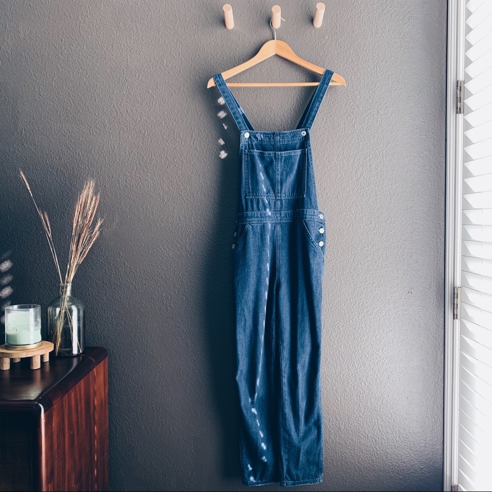 Topshop - Motto Slim Leg Denim Overalls